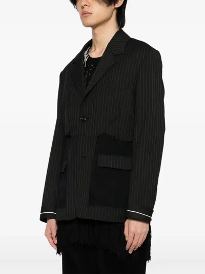 里外反穿条纹半透明夹克