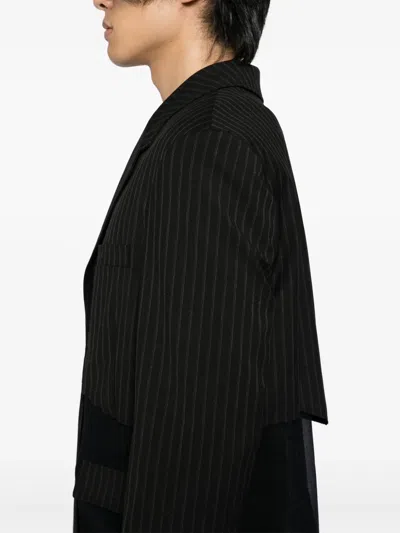 里外反穿条纹半透明夹克