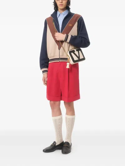 Valentino Jersey Felpa Vlogo Signature Cpu Grandala In Neutrals