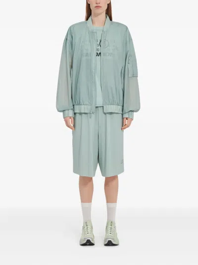 Mm6 Maison Margiela Bomber Jacket Numerical Graphics In Blue