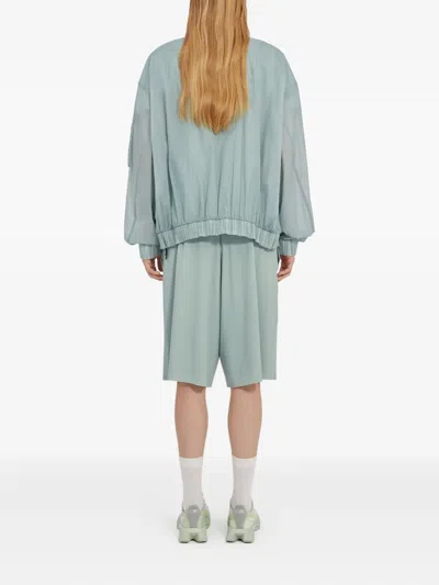 Mm6 Maison Margiela Bomber Jacket Numerical Graphics In Blue