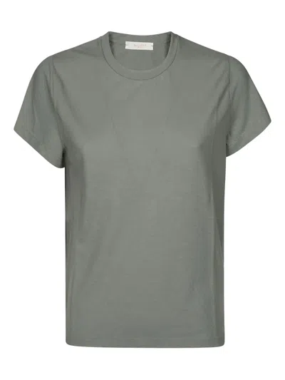 Incotex Grey Cotton T-shirt In Green