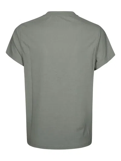 Incotex Grey Cotton T-shirt In Green