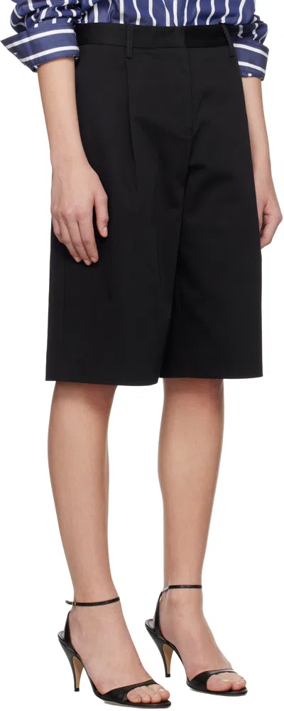 Matteau Black Long Chino Shorts In Black