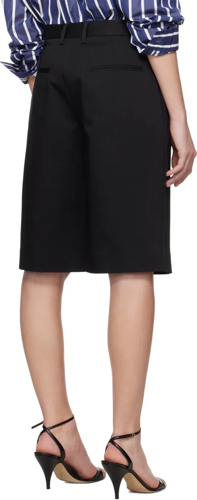 Matteau Black Long Chino Shorts In Black