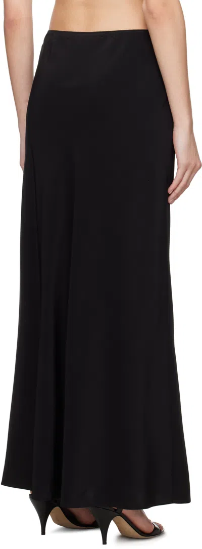 Matteau Black Bias Elastic Maxi Skirt In Black