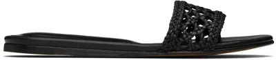 Le Monde Beryl Black Woven Pool Slides In Black