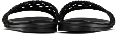 Le Monde Beryl Black Woven Pool Slides In Black