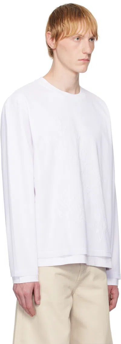 Heliot Emil Deceptae Long-sleeved T-shirt In White