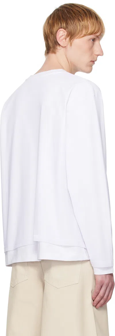 Heliot Emil Deceptae Long-sleeved T-shirt In White