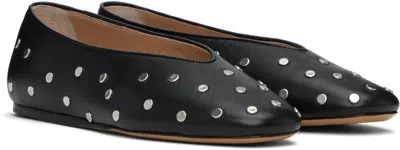 Le Monde Beryl 'regency' Black Ballerinas With Eyelets In Black