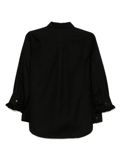 Comme Des Garçons Cotton Shirt In Black