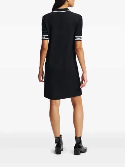Karl Lagerfeld Polo Dress In Black