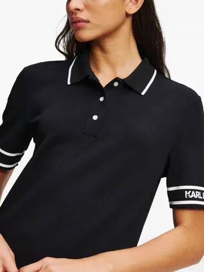 Karl Lagerfeld Polo Dress In Black