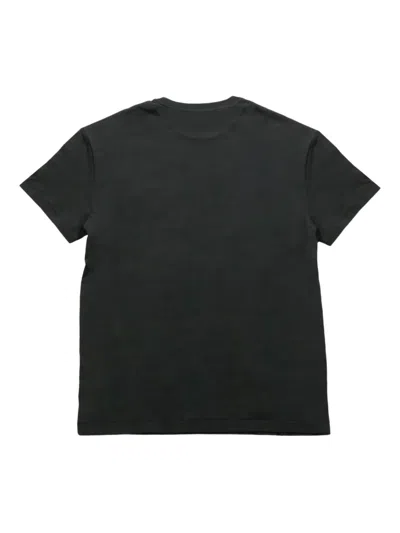 Polo Ralph Lauren Black Cotton T-shirt With Logo In Black