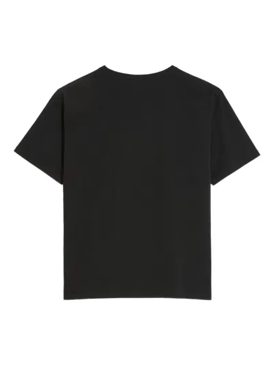 Valentino Chat De La Maison Cotton T-shirt In Black