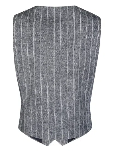 细条纹西式马甲