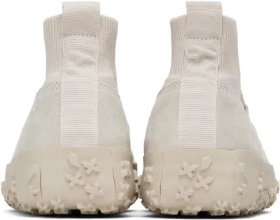 Lemaire Gray Vibram Wrap On Sneakers In White