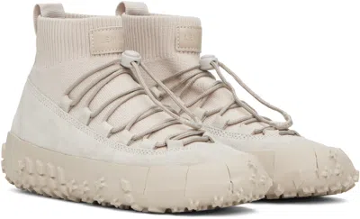 Lemaire Gray Vibram Wrap On Sneakers In White