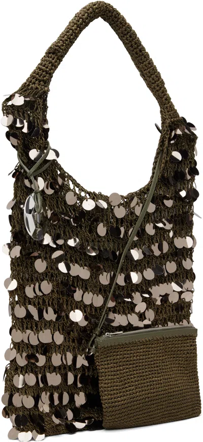Jw Anderson Gunmetal Sequin Hobo Shoulder Bag In Grey