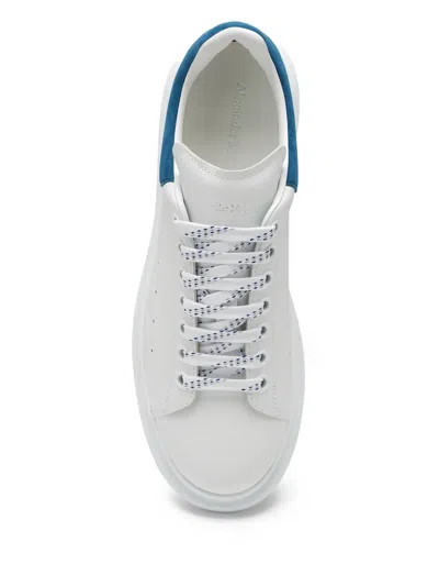 Alexander Mcqueen Oversized Leather Sneakers Detail Contrasting In Gray