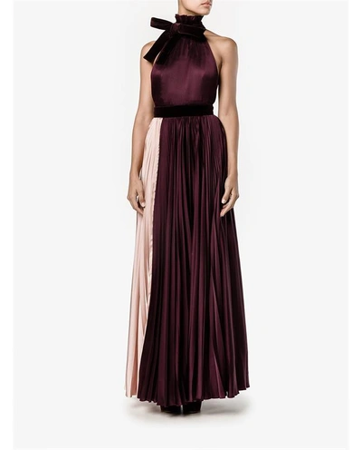 Shop Roksanda Wykeham Silk Blend Pleated Gown