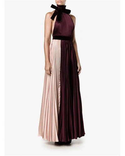 Shop Roksanda Wykeham Silk Blend Pleated Gown