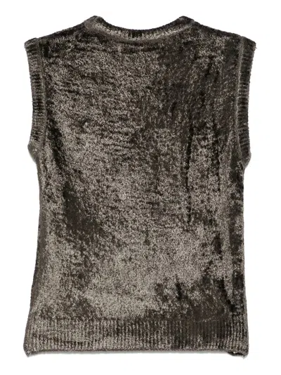Aya Muse Knitted Tank Top In Cocoa