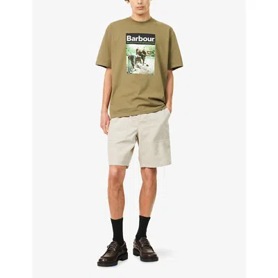 Barbour Oxtown Drawstring Shorts In Mist