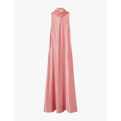Reiss Fae Cape Back Maxi Dress In Pink