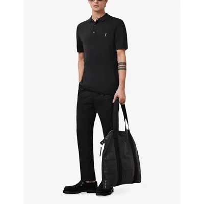 Allsaints Reform Ss Polo In Black