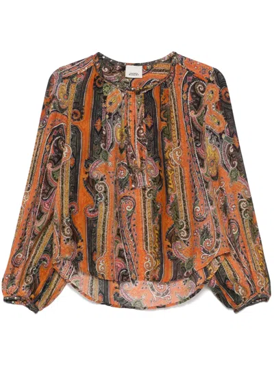 Isabel Marant May Blouse In Orange