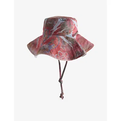 Levi's Womens Multi  X Dt Graphic-print Wide-brim Denim Bucket Hat In Multi
