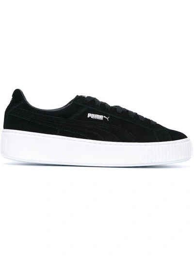 Puma Women's Suede Platform Casual Trainers From Finish Line In Black