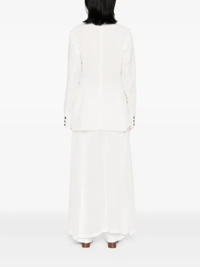 Marc Le Bihan Textured Coat In White