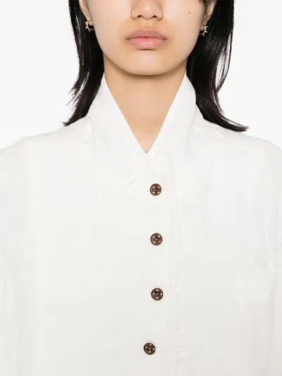 Marc Le Bihan Textured Coat In White