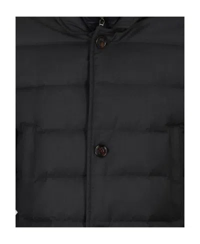 Moorer Feather-down Padded Coat In Black