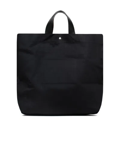 Jil Sander Logo-print Canvas Tote Bag In Black