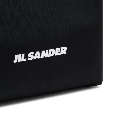 Jil Sander Logo-print Canvas Tote Bag In Black