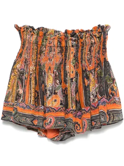 Isabel Marant Maelly Shorts In Orange