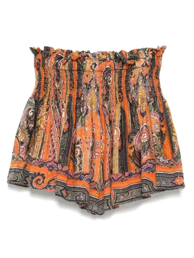 Isabel Marant Maelly Shorts In Orange