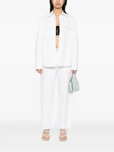 Agolde Dame Wide Leg Jeans In White