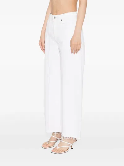 Agolde Dame Wide Leg Jeans In White