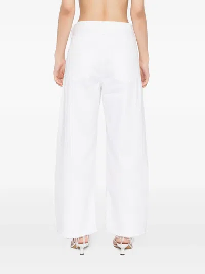 Agolde Dame Wide Leg Jeans In White