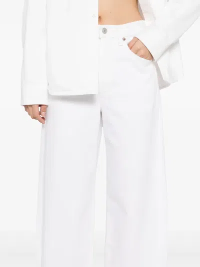 Agolde Dame Wide Leg Jeans In White