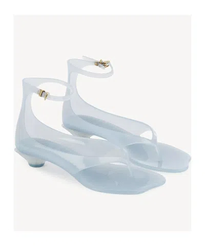 Chloé Chloe Women Pastel Light-blue Tpu Chloe Jelly Thong Sandals In Mint Green