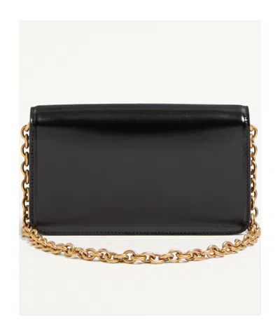 Valentino Garavani Garavani Vain Clutch Bag In Shiny Calfskin Woman Black Uni In Black