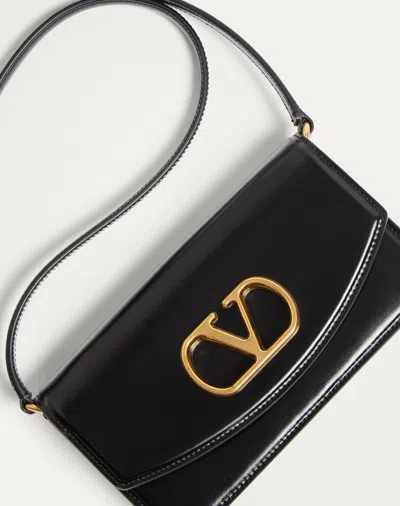 Valentino Garavani Garavani Vain Clutch Bag In Shiny Calfskin Woman Black Uni In Black