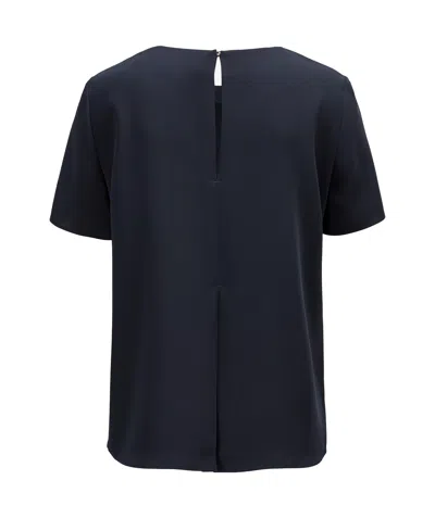 P.a.r.o.s.h High-low Hem Keyhole Back Blouse In Blu
