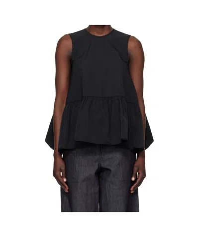 Cecilie Bahnsen Barbara Embroidered Top In Black